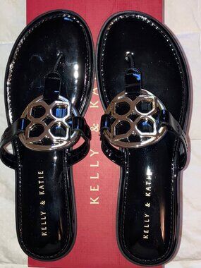 NIB - Kelly & Katie KK-Dahlin-HW sandal Black Patent PU